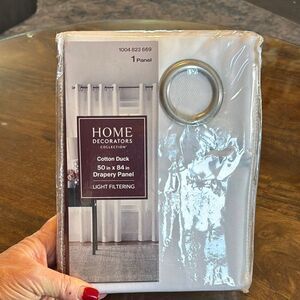 Home Decorators Collection 50x84" Single Panel Curtain - Cotton Duck - White